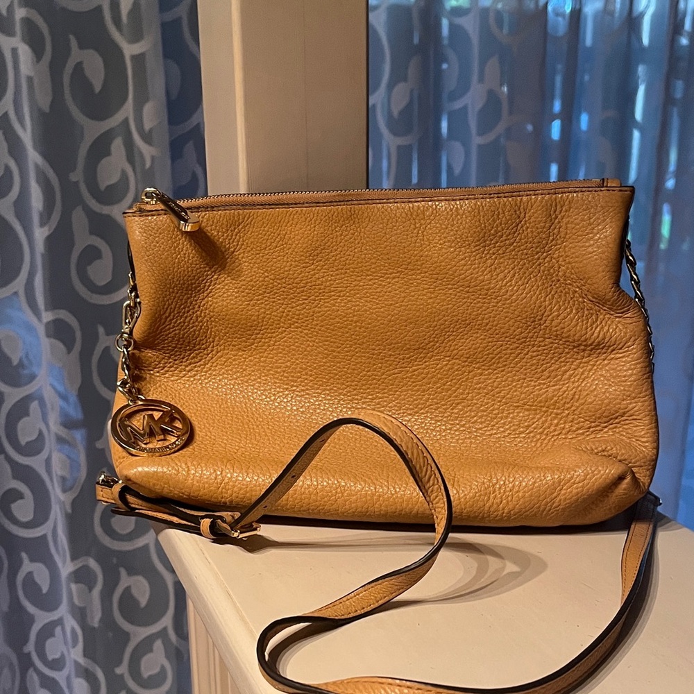 Michael Kors Tan Leather Crossbody Bag